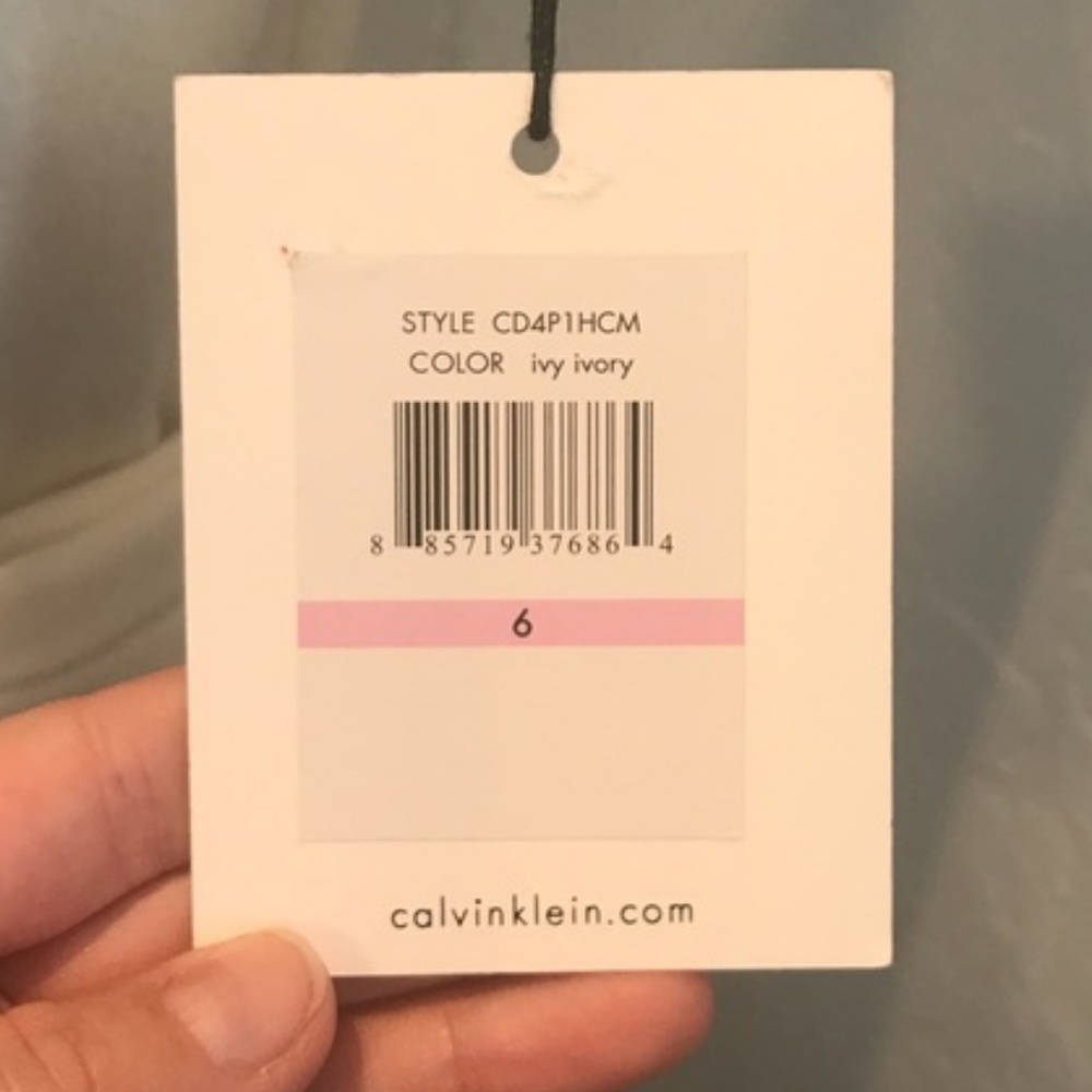 Calvin Klein V Neck Ivory color dress NWT - Picture 8 of 9